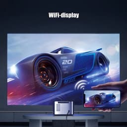 Byintek - X25 - Beamer - Projector Beamer - Mini Meamer - 1920x1080dpi - Automatische focus - met WiFi - 900 ANSI lumens - 101W - Zwart — thumbnail 2