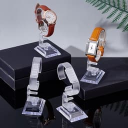 4 Stuks Duidelijke Horloge Display Stand - Enkele Horloge Houder van Acryl voor Sieraden, Armbanden en Organisatie voor Mannen en Vrouwen bij Beurzen en Winkels — thumbnail 3