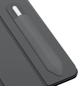 Zelfklevende potloodhouder voor iPad Pencil 1e en 2e generatie, elastische PU-lederen etui voor iPad 9e, 8e, Air 4, Pro 11 en 12.9, Mini 6, donkergrijs, ideaal voor bescherming en gebruiksgemak — thumbnail 1