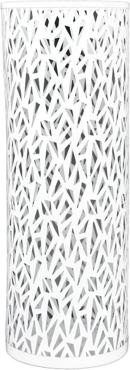 Stijlvolle Vrijstaande Metalen Paraplu Houder met Holle Rond Design voor Thuis, Kantoor en Hotel Decoratie (Wit) — thumbnail 1