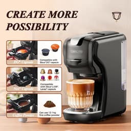 Seth Select 3-in-1 Capsule Koffiezetapparaat – Geschikt voor Nespresso & Dolce Gusto – Espresso & Cappuccino – Warm/Koud – Zwart — thumbnail 4