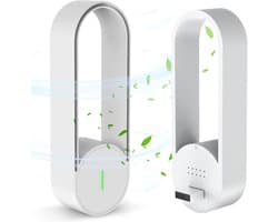 Mini Draagbare Air Purifier - Luchtreiniger - USB - Negatieve ionen luchtreiniger - stille werking - Geschikt voor keukens, badkamers, slaapkamers en dierenverblijven - wit
