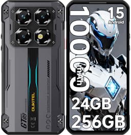 OUKITEL WP60 Rugged Smartphone 5G - 24GB RAM - 256GB ROM - 7,2 inch 120Hz - 10000mAh 33W - 108MP Camera - Dual SIM - Android 15 - NFC GPS - Zwart — thumbnail 1