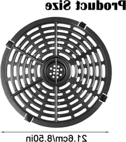 Vervangende Grillpan voor Airfryer, Antiaanbak Bakplaat, Accessoires voor Koken en Barbecue (22cm) — thumbnail 5