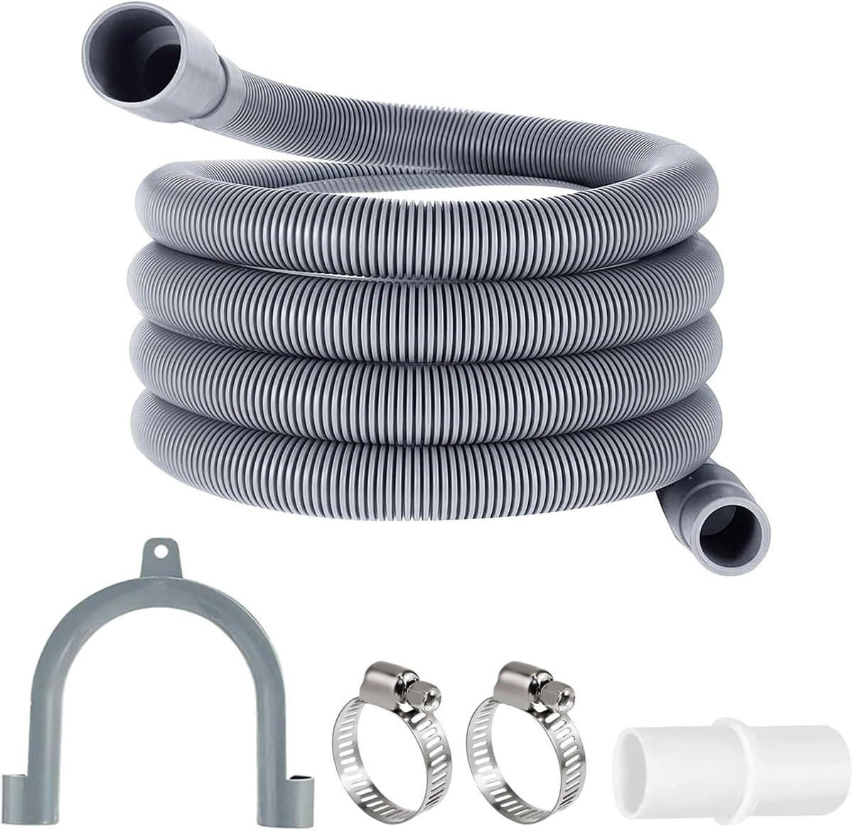 Afvoerslang voor Wasmachines - Uitbreiding van 2 m x 20 mm, Universele Afvoerslang voor Wasmachine, Vaatwasser en Droger, Waterafvoer, Slangaccessoires — afbeelding 1