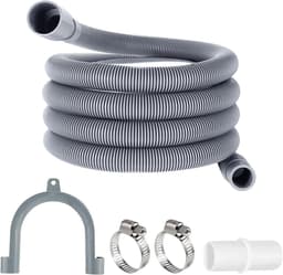 Afvoerslang voor Wasmachines - Uitbreiding van 2 m x 20 mm, Universele Afvoerslang voor Wasmachine, Vaatwasser en Droger, Waterafvoer, Slangaccessoires — thumbnail 1