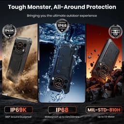 FOSSiBOT F117 Robuuste Smartphone - 24GB RAM - 256GB ROM - 6.75"+1.32" - 10000 mAh - IP68/IP69K Waterdicht Telefoon - Android 15 - GPS NFC - Oranje — thumbnail 2