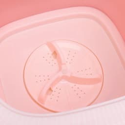 Opvouwbare mini wasmachine met 7,5 liter inhoud, volautomatische werking en zachte droogfunctie, ideaal voor ondergoed in een stijlvolle roze kleur — thumbnail 5