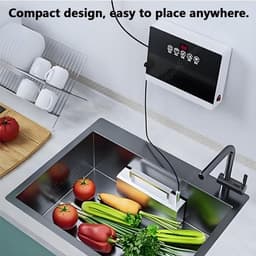 Vaatwasser - Keukenapparaat - Snel Schoonmaken - Sonische Reiniging - Compact Formaat - Zilver — thumbnail 3
