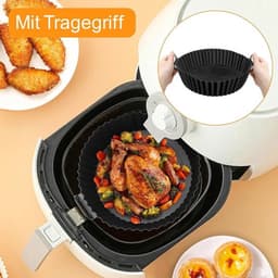 Siliconen vormen voor heteluchtfriteuse - 2 stuks - herbruikbaar - geschikt voor 8 liter - airfryer accessoires — thumbnail 6