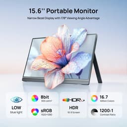 UrbanSelect Protable Monitor - Draagbare Monitor - 15.6 Inch - 178° brede kijkhoek - 60Hz - HDR - Luidsprekers - 1920 × 1080 HD — thumbnail 5