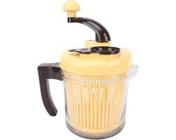 Handmatige Keukenmachine - Vleesmolen Groentehakker - Maaltijden Bereiden - Grote capaciteit 2500ml - 22D x 17B cm - Zilver