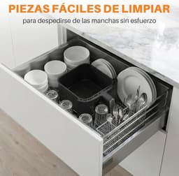 Heteluchtfriteuse XL - Airfryer zonder olie - Gezond koken - 8 programma's - 6 liter capaciteit - Zwart — thumbnail 5