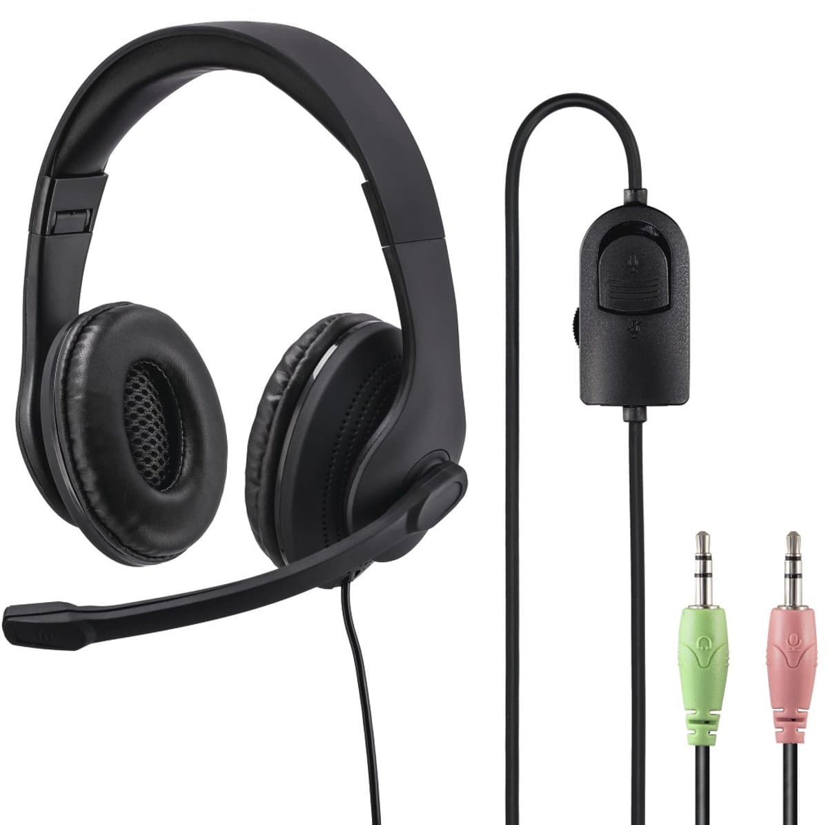 PC-Office-headset HS-P200, stereo, zwart — afbeelding 1