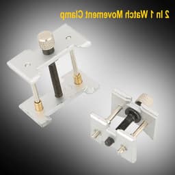 2 In 1 Omkeerbare Metalen Horloge Beweging Houder met Vaste Klem voor Horloge Reparatie Tools — thumbnail 3