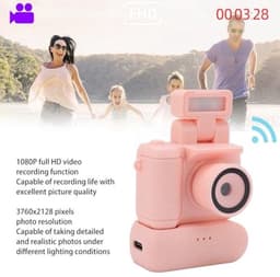 Sleutelhanger Camera, 1080P Mini DV Camera met Zaklamp, 1.44 Inch Kleine Compacte Draagbare Videorecorder, Reis Videocamera voor Studenten, Kinderen (roze) — thumbnail 4