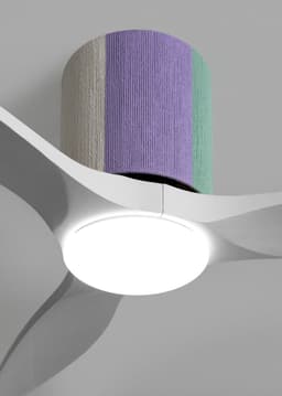 CREATE - Stille plafondventilator 100% hout 40W (Ø132cm) - Met licht LED - Afstandsbediening - 6 snelheden - Programmeerbaar - WIND CALM CUSTOM WOVEN — thumbnail 5