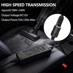 Auto Stroomadapter - Omvormer Transformator - Koelbox Bandenpomp - 120W 10A - 240V naar 12V — thumbnail 5