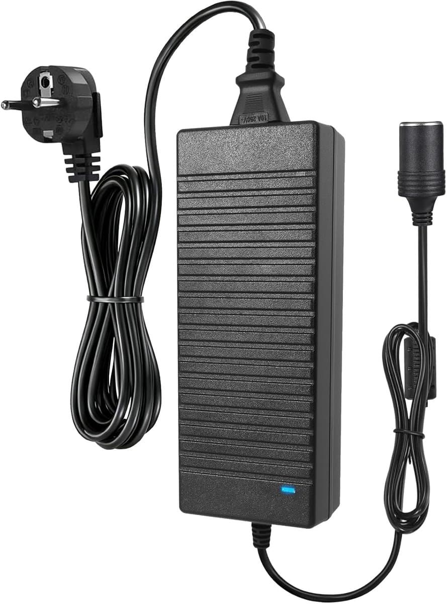Auto Stroomadapter - Omvormer Transformator - Koelbox Bandenpomp - 120W 10A - 240V naar 12V — afbeelding 1