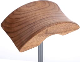 Koptelefoon Standaard - Headset Houder - Bureau Organisatie - Walnoot Hout Basis - Zwart Aluminium — thumbnail 3