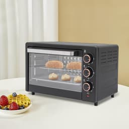Compacte Mini Oven - Kleine Keukenoven - Snel Gerechten Bereiden - Met Airfryer Functie - 22 Liter Capaciteit - Zwart — thumbnail 5