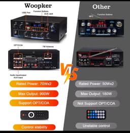 HIFI Bluetooth Power Amplifier | 900W | Digitale Versterker | Stereo Surround | Mediaspeler | Karaoke — thumbnail 3
