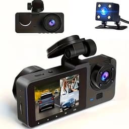 Auto-rijrecorder met drie kanalen, voor en achter, ingebouwde rijrecorder — thumbnail 1