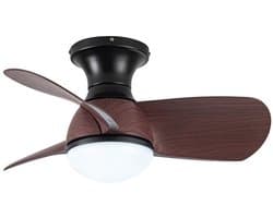 CristalRecord - Plafondventilator Epona Mini Ø 64 cm hout zwart — afbeelding 1