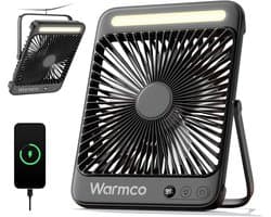 Campingventilator 20000mAh oplaadbaar - ultra dun - draagbaar - voor buiten gebruik — afbeelding 1