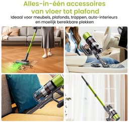Trexxo - Stofzuiger - Draadloze Stofzuiger - LED - Steelstofzuiger - 650W - Krachtige zuigmodes - 65 min looptijd - Detecteert vuil — thumbnail 4