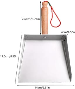 Stofschuiver - Handveger - Snel Opruimen - Roestvrijstalen Rand - 115 cm - Houtkleurig — thumbnail 3