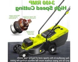 Accu grasmaaier - Draadloze maaier - Gazon onderhouden - Borstelloze motor - 30/50/70 mm maaibreedte - Groen