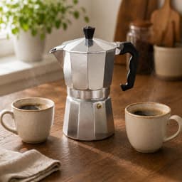 Percolator 300 ml - Klassieke Moka Pot voor 6 Kopjes - Stevig Aluminium - Koffiezetapparaat - Koffiezetter - Espresso en Koffie Maker - Vaderdag Cadeau voor Papa - Cadeaus voor Hem - Löwenthal — thumbnail 5