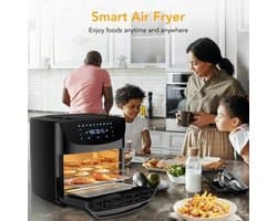Airfryer - 18L – Heteluchtfriteuse - 10-in-1 Digitale Convectie Oven – 1800W - Airfryer en Toaster Combinatie – Groot Formaat - met LED Scherm - Meerdere Rekniveau's