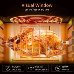 Trexxo Friteuse - Oven - Oven 8 in 1 - Mini Oven - Heteluchtfriteuse 1800W - Vaatwasserbestendige Accessoires - Luchtcirculatie — thumbnail 4
