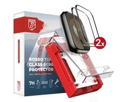 Rosso Smartwatch Protector Geschikt voor Apple Watch 7/8/9 45MM - 7H Tempered Glass Screen Protector - met Installatietray en Dust Removal - Horloge Beschermlaag - Case Friendly (2-Pack)