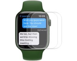 Screenprotector 3D Soft TPU Clear (2-Pack) Geschikt voor Apple Watch 7 / 8 / 9 45MM