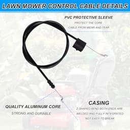183281 Gaskabel Grasmaaier - Vervangende Kabel - 135 cm - Compatibel met MTD, Murray, Craftsman en Poulan Pro — thumbnail 2