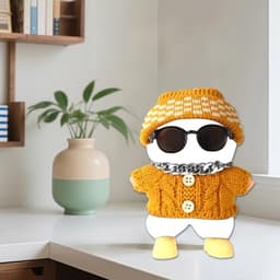 Poppenoutfitset, modieuze zonnebril, zilveren ketting en schattige gele schoenen, kledingaccessoires voor poppendecoratie en -display — thumbnail 5