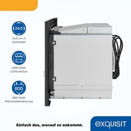 Inbouw Magnetron - Grillfunctie Oven - Snel Maaltijden Bereiden - 8 Automatische Programma's - 20 Liter Inhoud - RVS Look — thumbnail 3