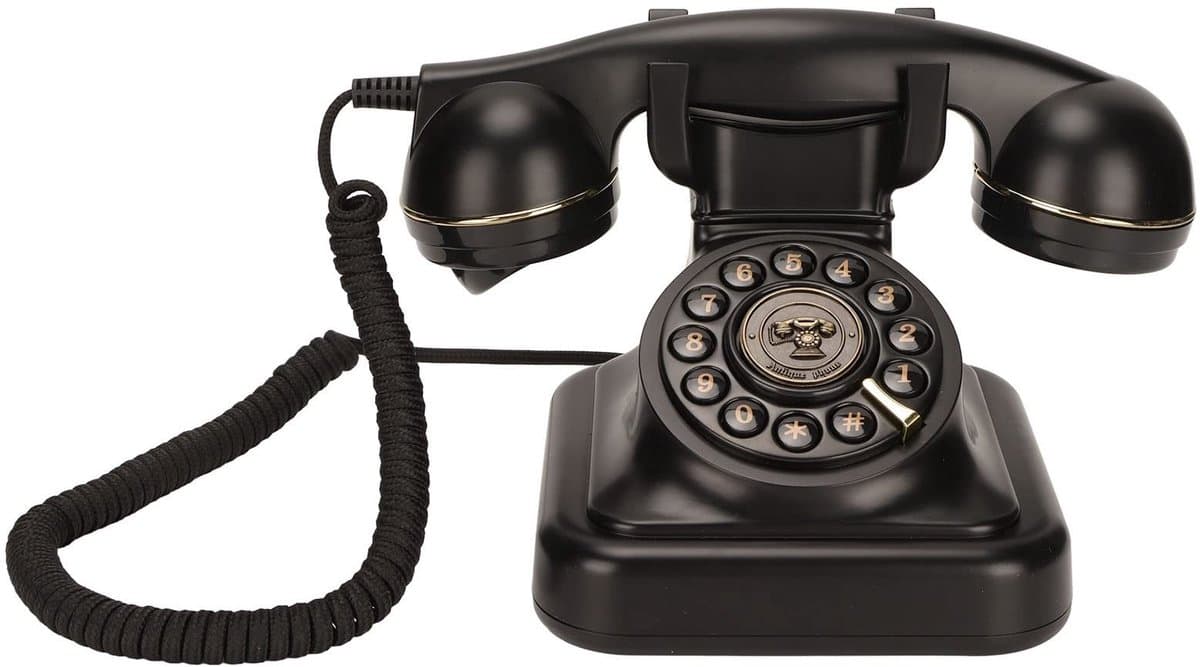 Vt products - Vintage Vaste Telefoon - Klassieke Stijl - Retro Design - Ouderwetse Telefoon met Draaischijf - Perfect voor Thuiskantoor en Cafe — afbeelding 1
