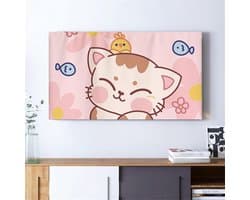 Tv-hoes - Schermbeschermer - Beeldscherm Beschermen - Universele Pasvorm - 22-75 inch - Mooie Kat