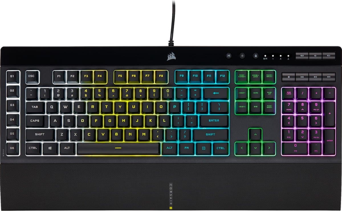 Corsair K55 RGB Pro - Gaming Toetsenbord - Membraam toetsen - Qwerty  Zwart — afbeelding 1