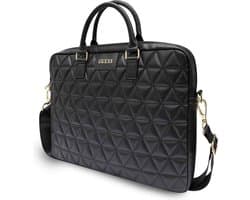 Guess Quilted Laptop Bag - Geschikt voor Alle Laptops - Tot 15 inch - Zwart