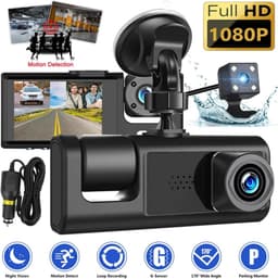 1080P high-definition dashcam, driewegcamera, groothoeklens, binnen- en buitenopname met beeld-in-beeld, eenvoudige installatie — thumbnail 5