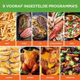 Dubbele Mand Luchtfriteuse 8.8 QT | Gezinsformaat Olievrije Friteuse met 360° Heet Lucht Technologie | 9 Voorgeprogrammeerde Kookopties — thumbnail 5