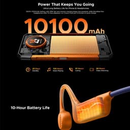 Robuuste Smartphone - DOOGEE S200 VIP - 48 GB RAM+256 GB ROM (TF 2TB) - 10100 mAh - 6,72 inch - Dual SIM 5G - NFC - OTG - GPS - Botgeleidingsheadset - Zwart — thumbnail 2