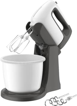 DYNA® Mixer met mengkom - Mixer - Mixer met mengkom keukenmachine - Wit En Zwart - 10cm x 28cm x 32cm; 2 kg — thumbnail 2