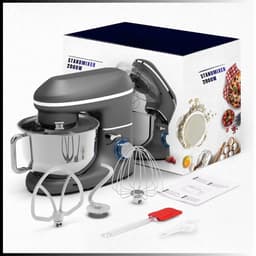 SVN® Mixer met mengkom - Mixer - Mixer met mengkom keukenmachine - Zilver/ Zwart - 22cm x 35cm x 30cm — thumbnail 4