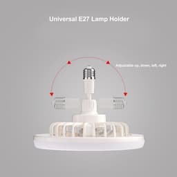 Plafondventilator met Lamp - Ventilator Verlichting - Luchtcirculatie Kamer - Stille Koperen Motor - E27 Fitting - Geel Koper — thumbnail 1